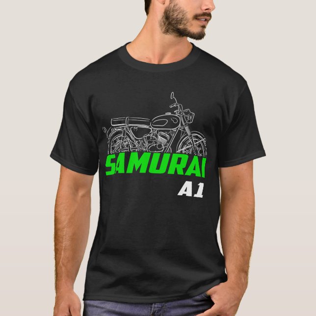 Kawasaki A1 Samurai 1967-1971 T Shirt (Framsida)
