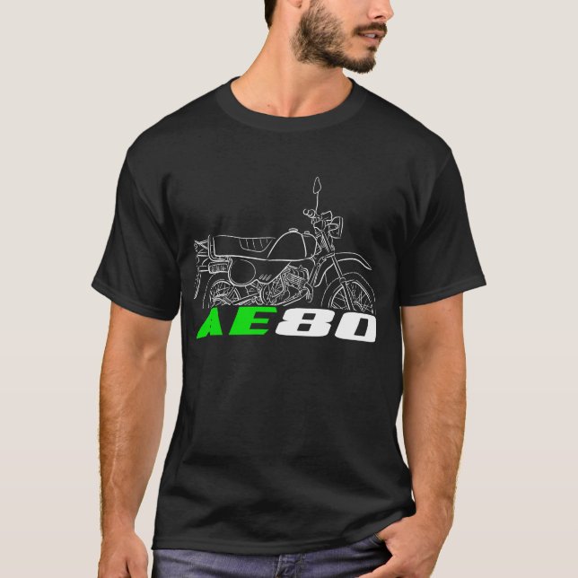 Kawasaki AE80 1981-1986 T Shirt (Framsida)