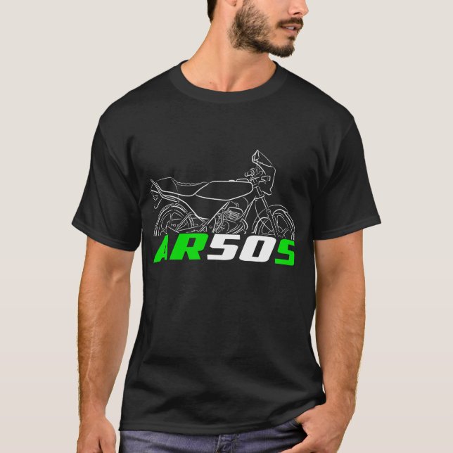 Kawasaki AR50S 1981-1997 T Shirt (Framsida)