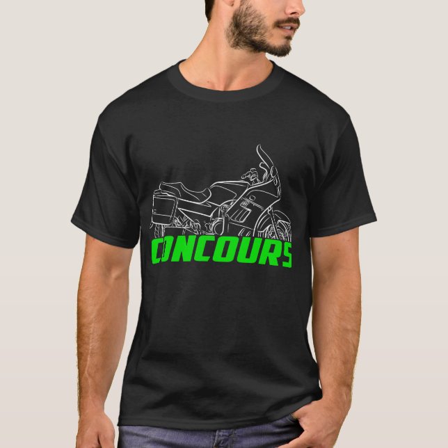 Kawasaki Concours 1000 1986-2006 T Shirt (Framsida)
