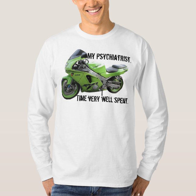 Kawasaki grön Ninja ZX-6R motorcykel, gatacykel Tee Shirt (Framsida)