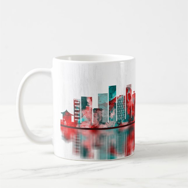 Kawasaki Japan Skyline Kaffemugg (Vänster)