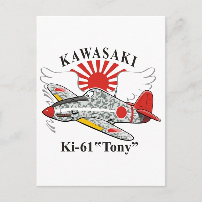 kawasaki ki-61 "tony" vykort (Framsida)