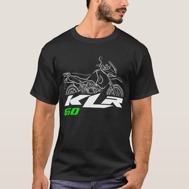 Kawasaki KLR650E 2008-2018 T Shirt (Framsida)