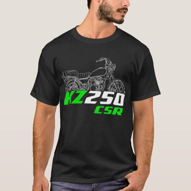 Kawasaki KZ250 CSR 1981-1983 T Shirt (Framsida)