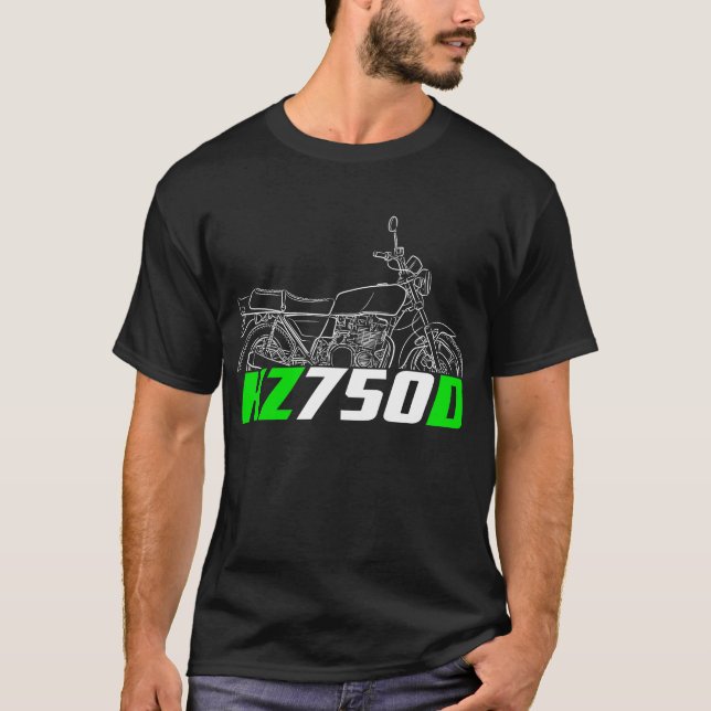 Kawasaki KZ750D 1979 T Shirt (Framsida)