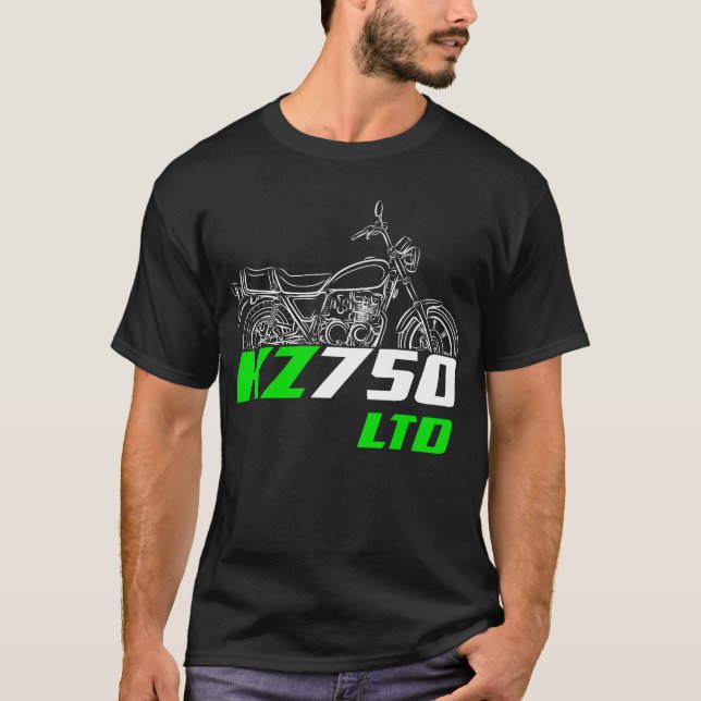 Kawasaki KZ750LTD 1980-1984 T Shirt (Framsida)