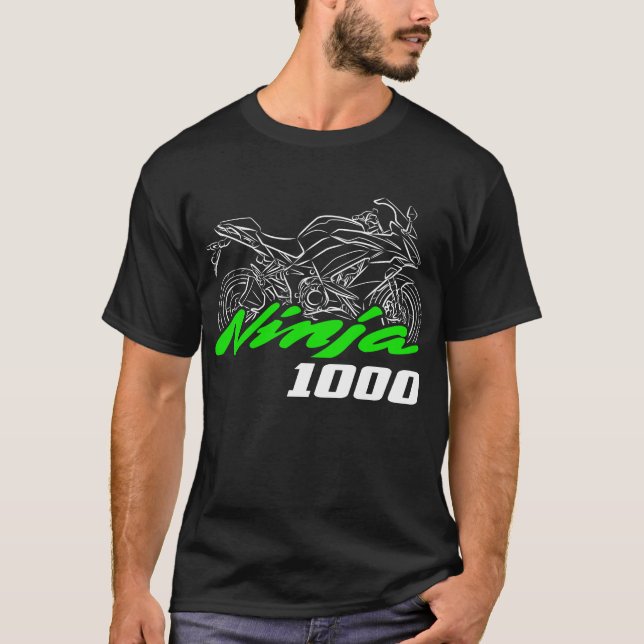 Kawasaki Ninja 1000 2017-2019 T Shirt (Framsida)