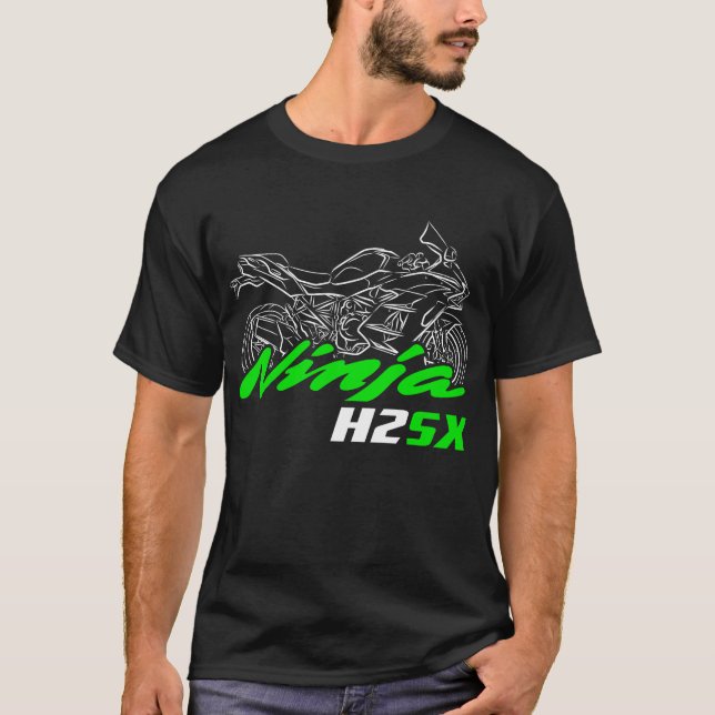 Kawasaki Ninja H2 SX 2018-2021 T Shirt (Framsida)