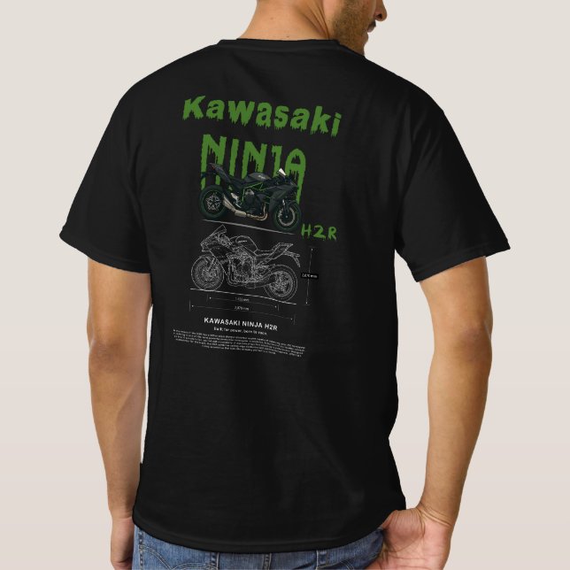 Kawasaki Ninja H2R Design T Shirt (Baksida)