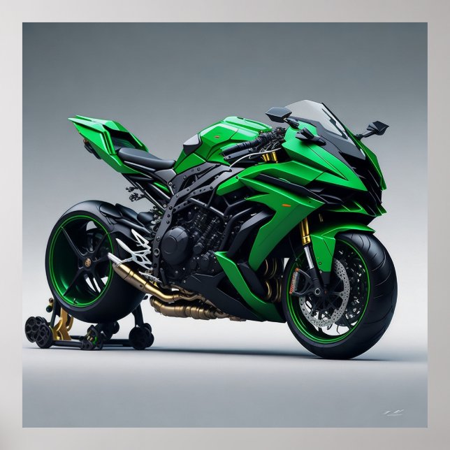 Kawasaki Ninja H2R Poster (Framsidan)