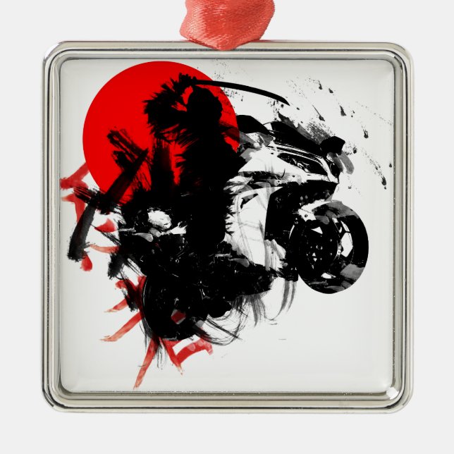 kawasaki ninja julgransprydnad metall (Framsidan)