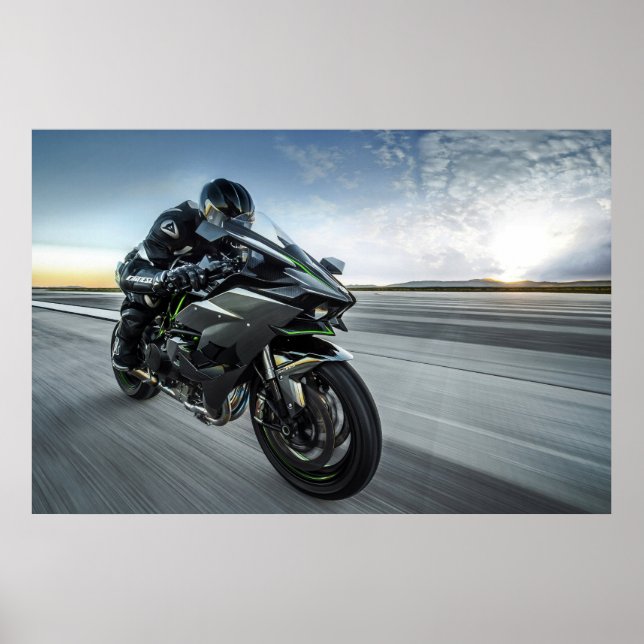 Kawasaki Ninja Poster motorcykel (Framsidan)