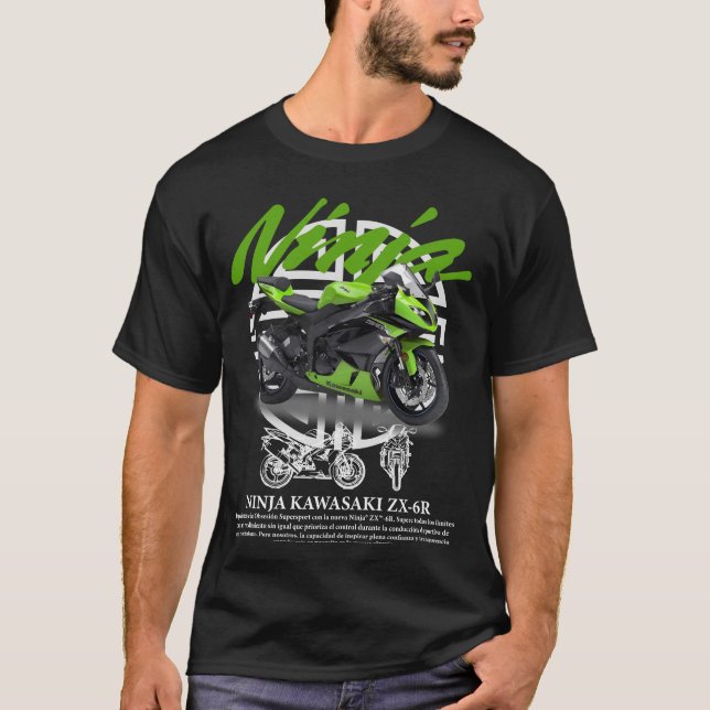 Kawasaki Ninja T-Shirt - Sleek Sportcykel Stil för (Framsida)