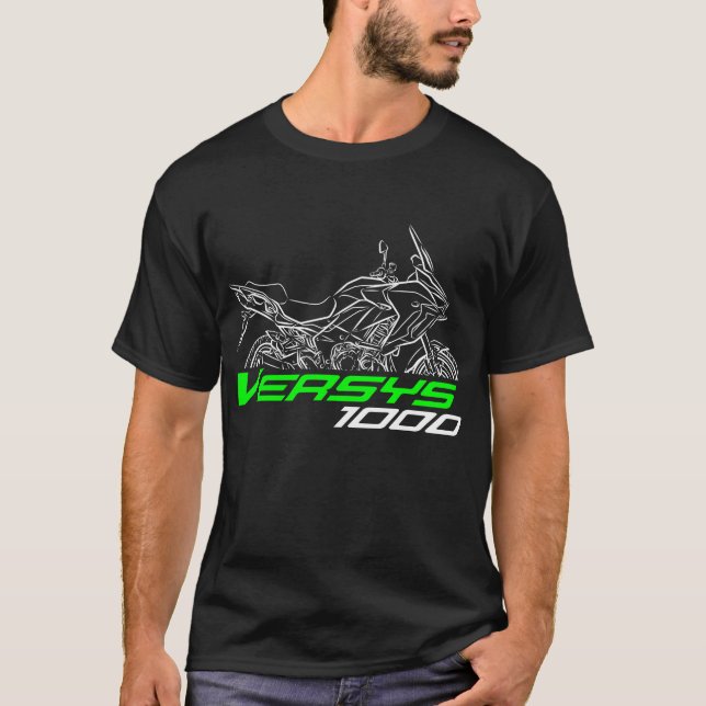 Kawasaki Versys 1000 2019-2024 T Shirt (Framsida)