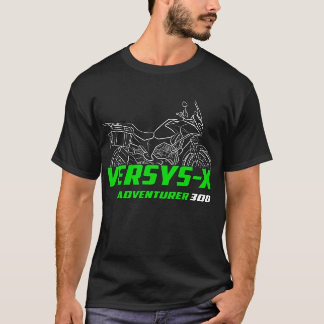Kawasaki Versys-X 300 Äventyrare T Shirt (Framsida)