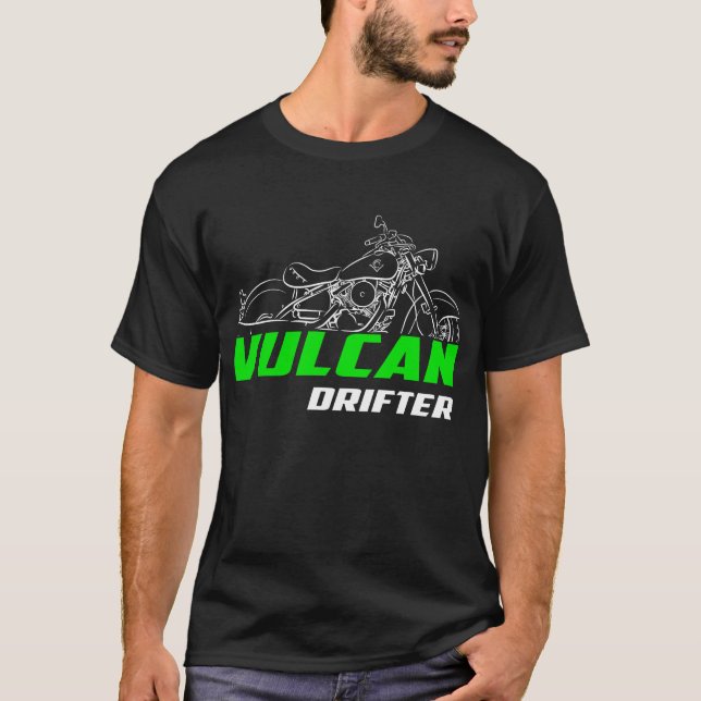 Kawasaki Vulcan 800 Drifter 1999-2006 T Shirt (Framsida)