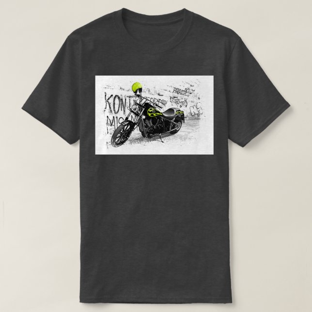 Kawasaki Vulcan 900 Motorcykel II T Shirt (Design framsida)