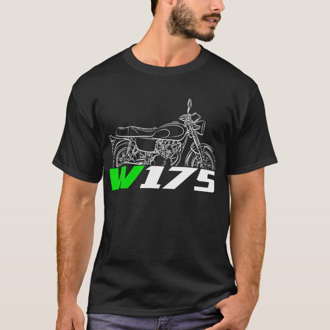 Kawasaki W175 2017-2024 T Shirt (Framsida)