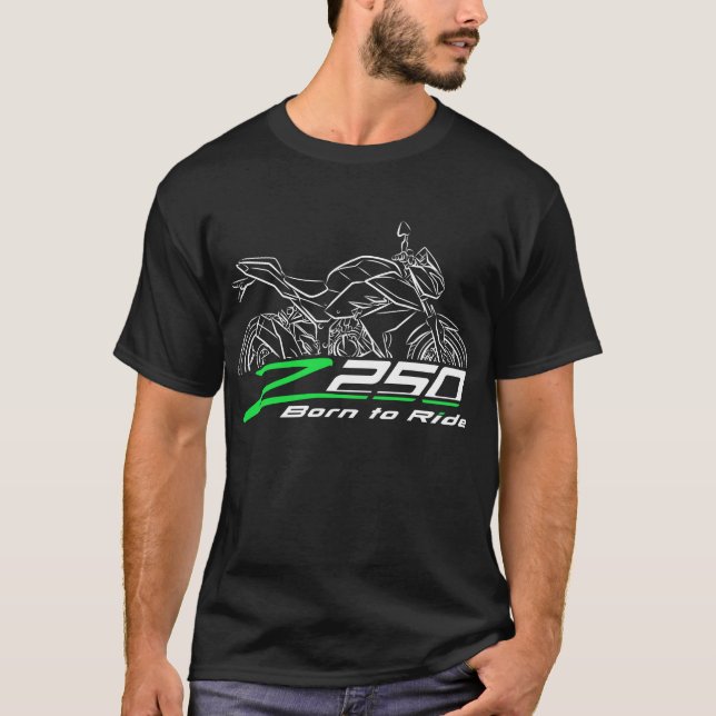 Kawasaki Z250 2013-2018 T Shirt (Framsida)