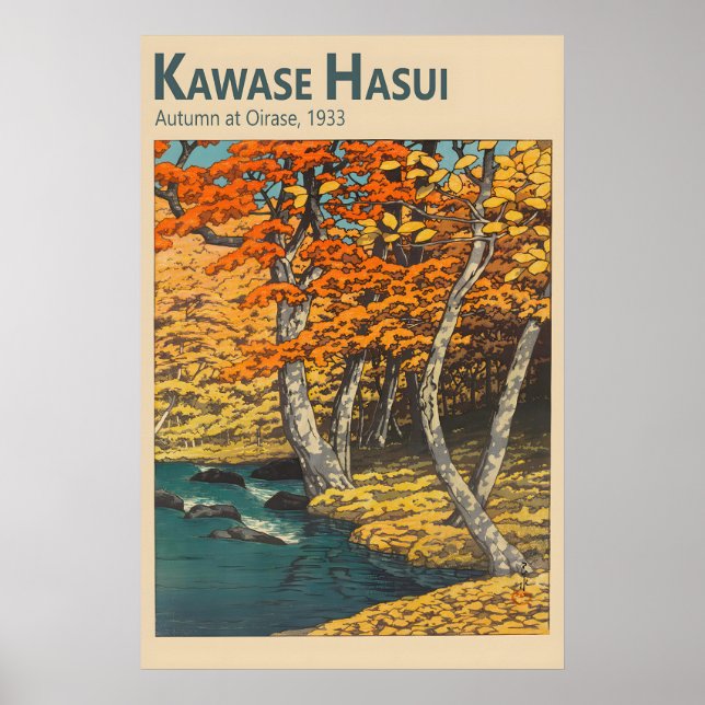 Kawase Hasui - Autumn at Oirase - Japanese Poster (Framsidan)