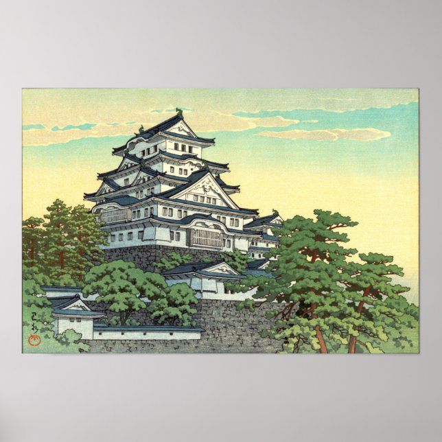 Kawase Hasui Pacific Transport Linjer Himeji Castl Poster (Framsidan)
