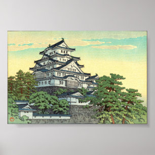 Kawase Hasui Pacific Transport Linjer Himeji Castl Poster