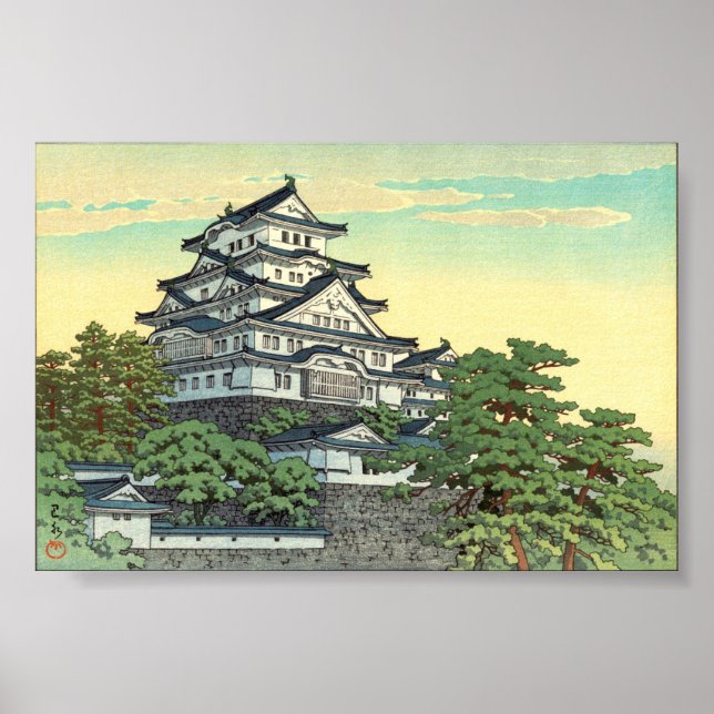 Kawase Hasui Pacific Transport Linjer Himeji Castl Poster (Framsidan)