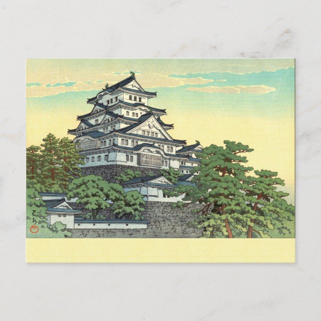 Kawase Hasui Pacific Transport Linjer Himeji Castl Vykort (Framsida)