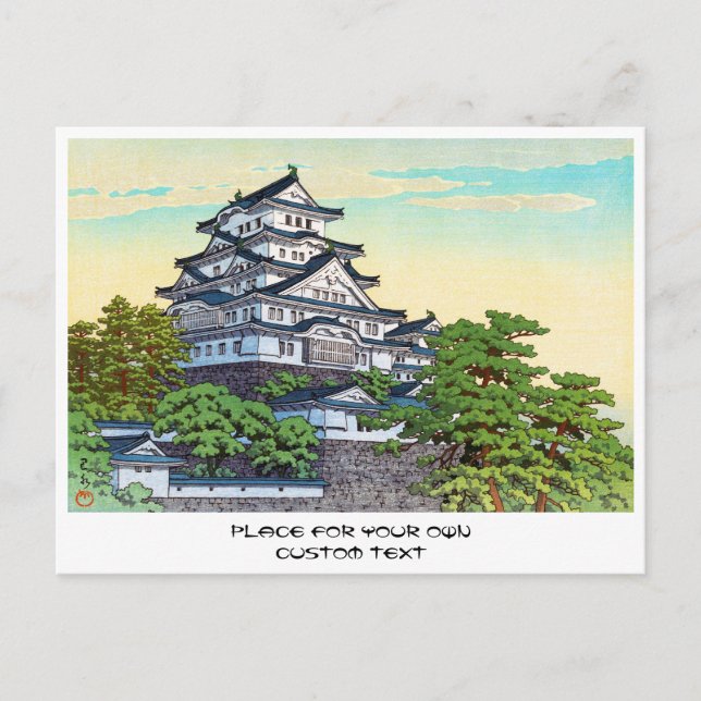 Kawase Hasui Pacific Transport Linjer Himeji Castl Vykort (Framsida)