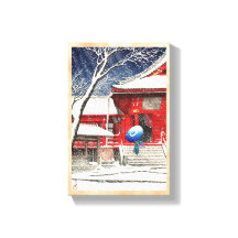 Kawase Hasui Snö vid Ueno Kiyomizudo hanga konst
