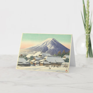 Kawase Hasui Vinterby Helgkort