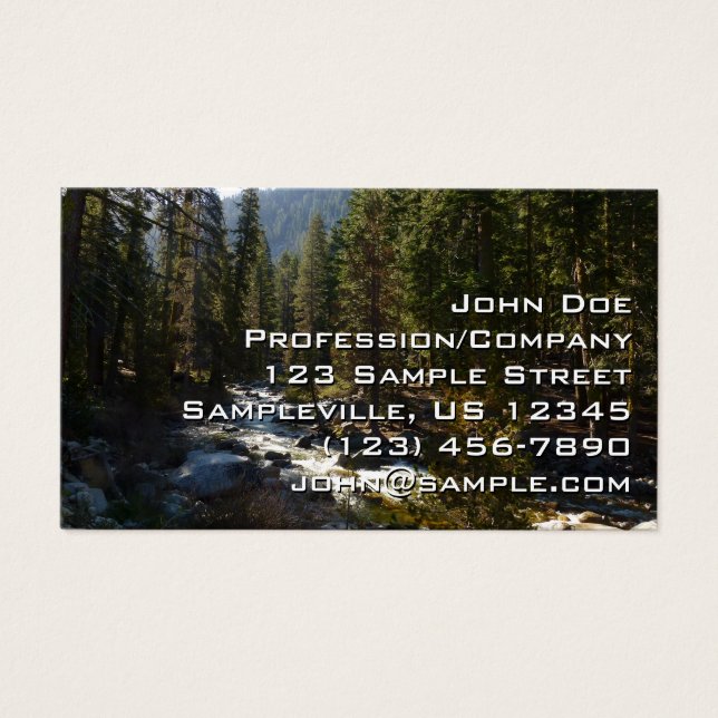 Kaweah River i Sequoias nationalpark Visitkort (Framsidan)