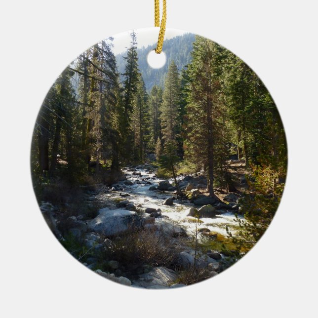 Kaweahfloden i Sequoia National Park Julgransprydnad Keramik (Framsidan)