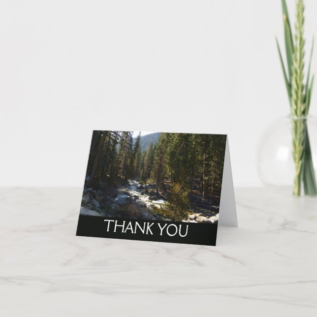 Kaweahfloden i Sequoia National Park Tack Kort (Framsida)