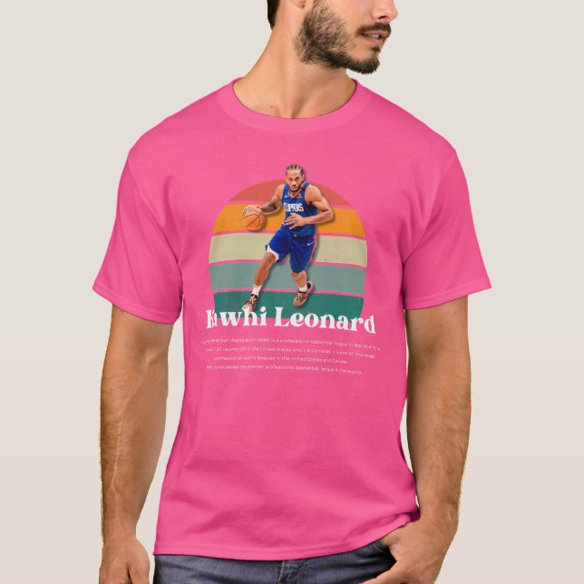 Kawhi Leonard Vintage V1 T Shirt (Framsida)