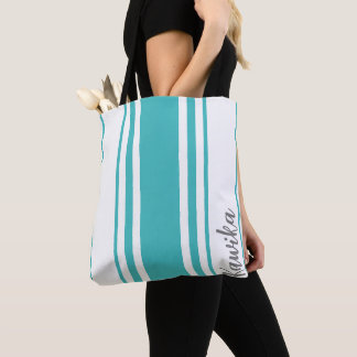Kawika Minimalistiska Ränder Monogram Tygkasse