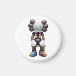 KAWS vid viloläge - Unik utskriven magnetbild Magnet