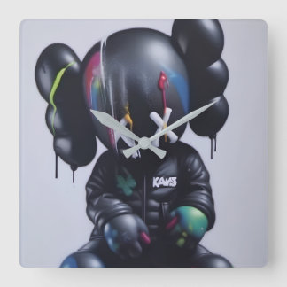 Kaws Wall Clock Fyrkantig Klocka