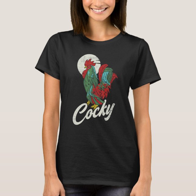 Kaxig Tupp För Höna T Shirt (Framsida)