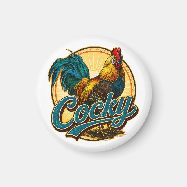 Kaxig Tupp Vintage Gårdshus Magnet (Framsidan)