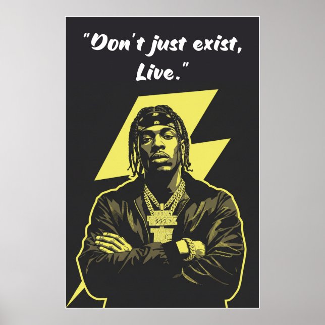 Kay Flock Poster – Don’t Just Exist Live (Framsidan)