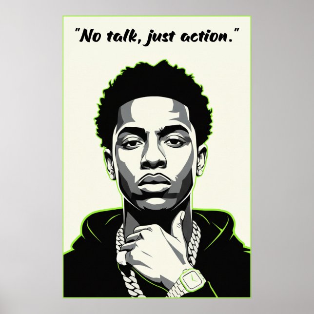 Kay Flock Poster – No Talk Just Action (Framsidan)