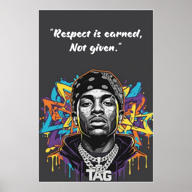 Kay Flock Poster – Respect Is Earned Not Given (Framsidan)