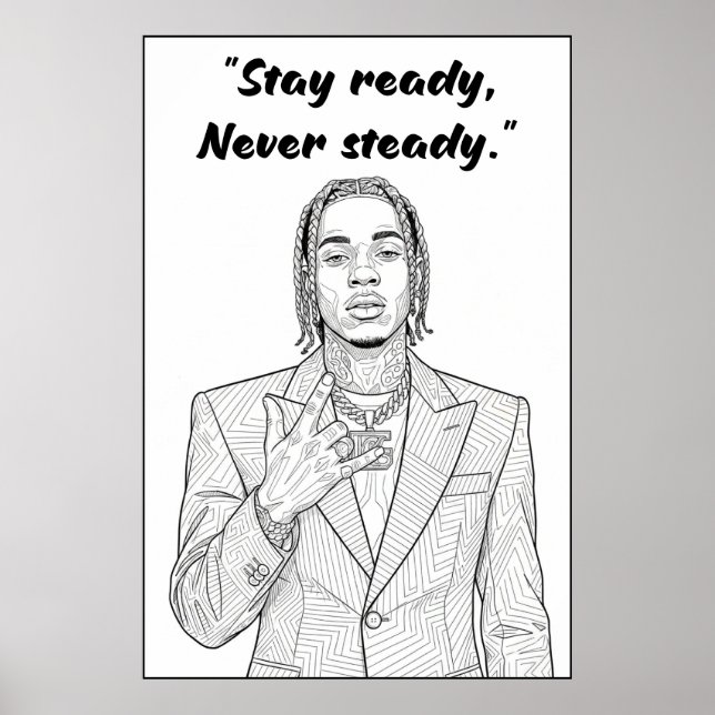 Kay Flock Poster – Stay Ready Never Steady (Framsidan)