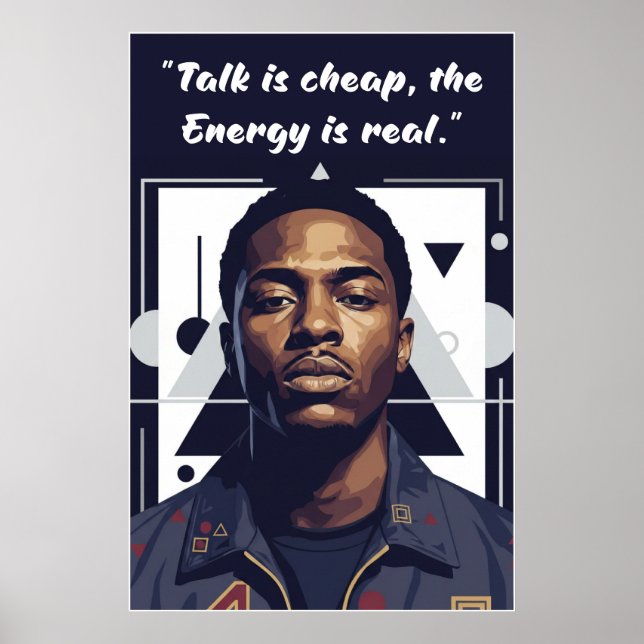 Kay Flock Poster – Talk Is Cheap, Energy Is Real (Framsidan)