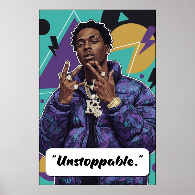 Kay Flock Poster – Unstoppable (Framsidan)