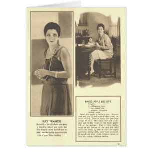 Kay Francis Baked Apple Dessert Hälsningskort