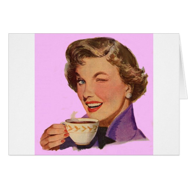 Kay kärlek kaffe hälsningskort (Framsidan Horizontal)