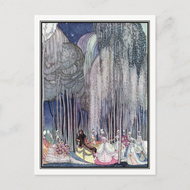 Kay Nielsen - In Powder and Crinoline Vykort (Framsida)